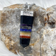 Black Onyx Chakra Tabby Crystal Pendant Charms & Pendants