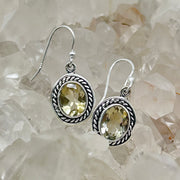 Sterling Silver Citrine Crystal Earrings