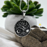Tree Of Life Sun And Moon Sterling Silver Pendant