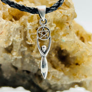 Goddess Pentacle sterling silver pendant (Mini) Pendants