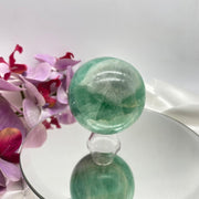 Green Fluorite Sphere Crystal