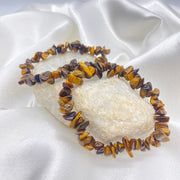 Gold Tiger’s Eye Chip Gemstone Bracelet for Courage Crystal Bracelet