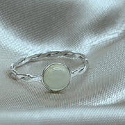 Prehnite Crystal Sterling Silver Ring Sterling Silver Rings