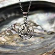 Sterling Silver Lotus Pendant Sterling Silver Pendants
