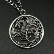 Dragon Of Healing And Abundance Sterling Silver Pendant