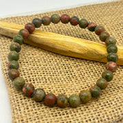 Unakite Gemstone Bracelet -6mm Bracelets