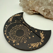 Moon and Sun Wooden Oracle Card Holder
