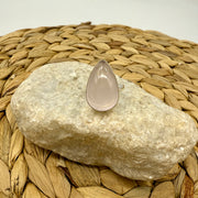 Rose Quartz Teardrop Sterling Silver Crystal Ring