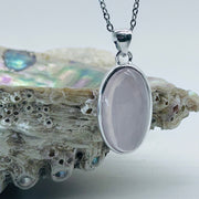 Sterling Silver Rose Quartz Crystal Pendant Sterling Silver Pendants
