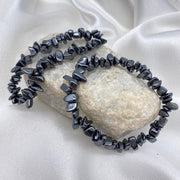 Hematite Chip Gemstone Bracelet Crystal Bracelet