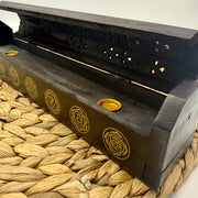 Wooden Chakra Incense Box