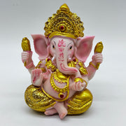 Ganesha Statue with Gold Detail