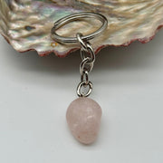 Rose Quartz Crystal Keyring