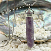 Lepidolite Crystal Pendant