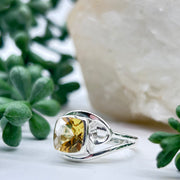 Citrine Crystal Sterling Silver Ring