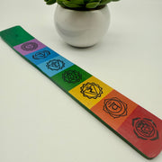 Seven Chakra Wooden Incense Holder