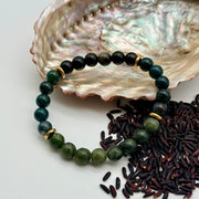 Bloodstone, Green jade, Labradorite & Black Agate 18cm