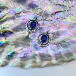 Sterling Silver Amethyst Crystal Earrings