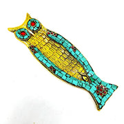 Full Length Green Mosaic Owl Incense Stick Holder Incense Holders