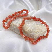 Rhodochrosite Chip Gemstone Bracelet Crystal Bracelet