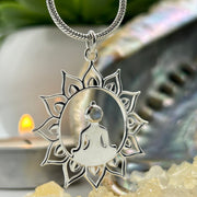 Enlightenment and Compassion Labradorite Sterling Silver Pendant