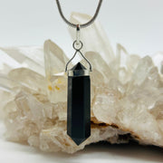 Black Onyx Double Terminated Crystal Pendant Pendants