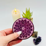 Purple Small Flower Soapstone Incense Holder