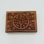 Wooden Carved Wealth Box with Tree of Life