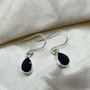 Black Onyx Sterling Silver Teardrop Earrings Sterling Silver Earrings