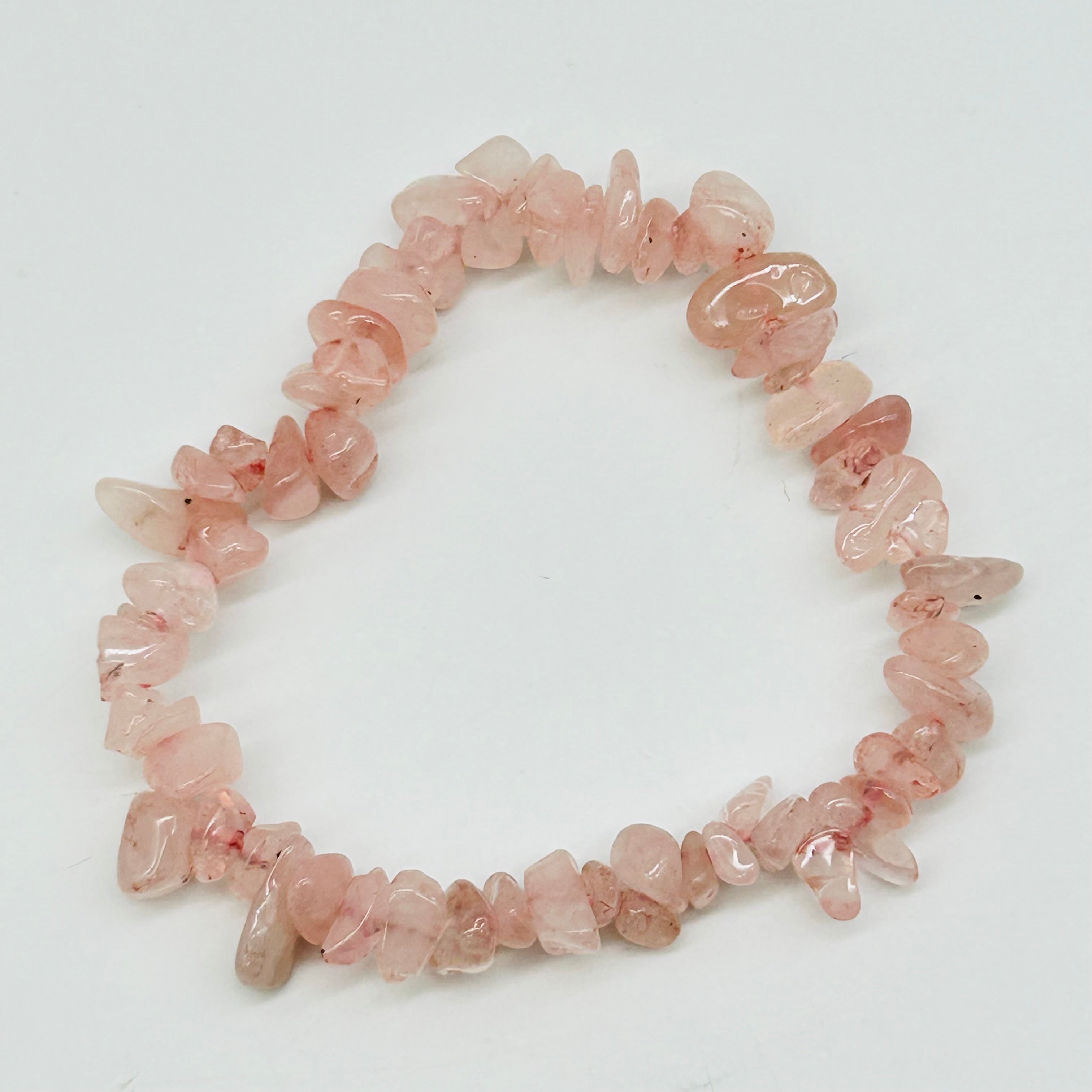 Rose Quartz Chip Crystal Bracelet - Main Image