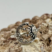 Moon and Sun Sterling Silver Ring