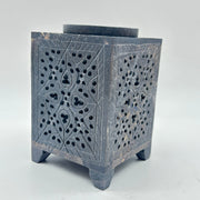Grey Soapstone Square Oil Burner