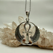 Ankh Wings of Power - Sterling Silver Pendant