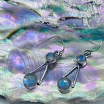 Labradorite Sterling Silver Crystal Earrings