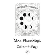 Moon Phase Magic Adult Colouring In downloads