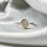 Moonstone Sterling Silver Crystal Ring