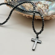 Hematite Cross Pendant