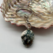 Moss Agate Crystal Keyring