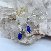Sterling Silver Lapis Lazuli Shell Earrings