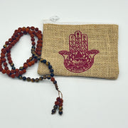 Rudraksha And Tigers Eye Mala