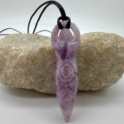 Lepidolite Fertility Goddess Crystal Pendant