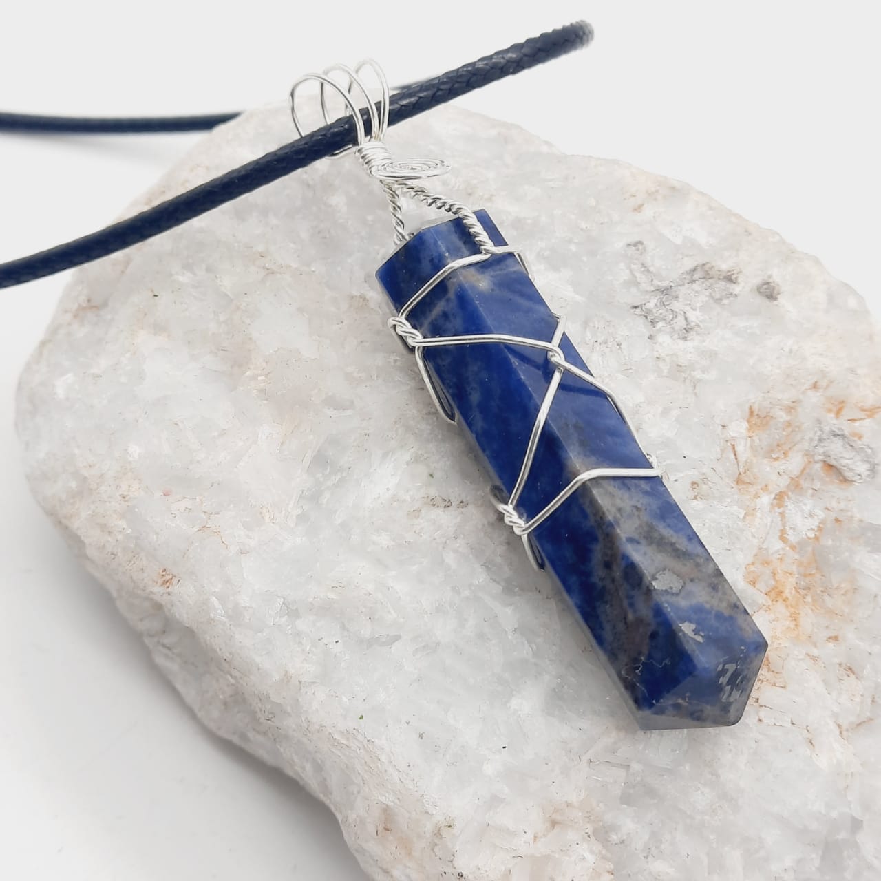 Sodalite Crystal Pendant
