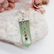 Aventurine Chakra Pencil Crystal Pendant