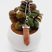 Red Calcite Crystal Double Terminated Pendant Charms & Pendants