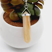Yellow Jasper Crystal Double Terminated Pendant Charms & Pendants