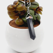 Black Onyx Double Terminated Crystal Pendant