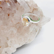 Sterling Silver Citrine Crystal Ring Sterling Silver Rings