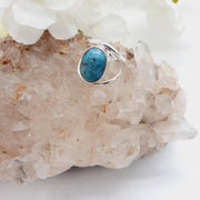 Sterling Silver Turquoise Crystal Ring Sterling Silver Rings