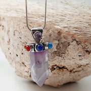 Cabochon Chakra Amethyst Crystal Pendant