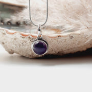 Amethyst Cabochon Crystal Sterling Silver Pendant Sterling Silver Pendants